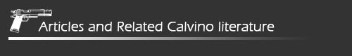 Articles and Related Calvino literature